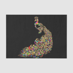 Sparkle Gold  Peacock Decoupage Paper