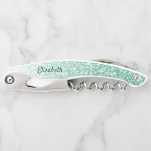Sparkle Green Glitter Corkscrew
