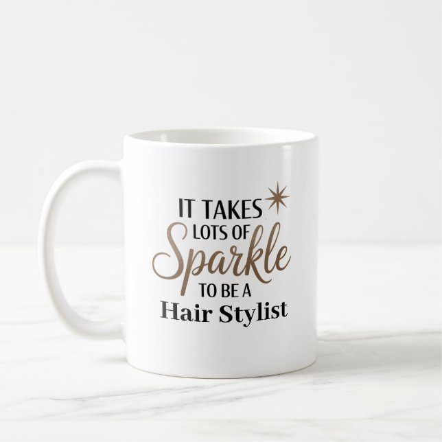 Sparkle Hair Stylist Coffee Mug (Left)