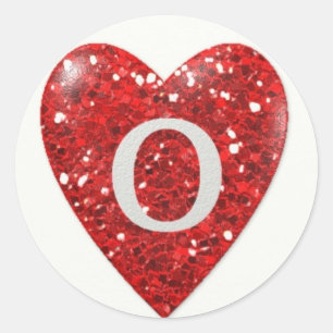 Sparkle Heart O Classic Round Sticker