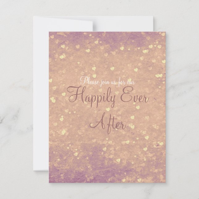 Sparkle Hearts Invitation (Front)