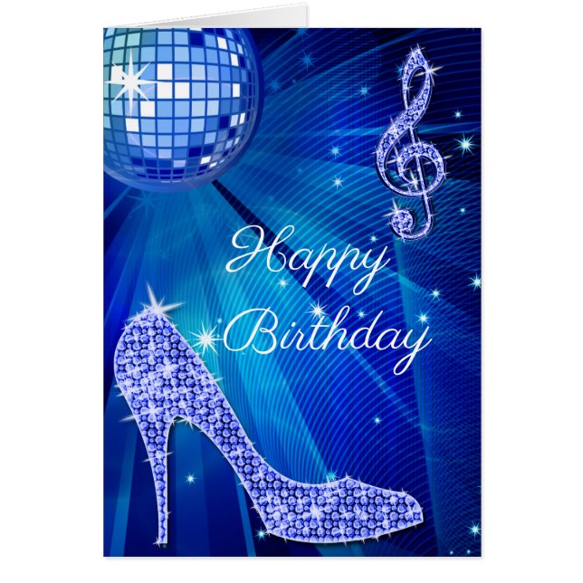 Sparkle Heels Blue Disco Ball (Front)