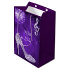 Sparkle Heels Purple Disco Ball Birthday Thank You