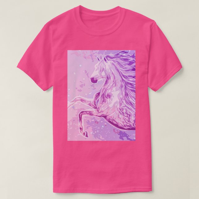 Sparkle Horse Pinks and Lavender T-Shirt (Design Front)