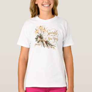 Sparkle Into the New Year Kids Holiday T-Shirt