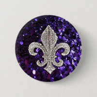Sparkle jewel Fleur De Lis Sequins Purple
