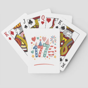 Sparkle Like It’s 1776 4th of July Fireworks Playing Cards