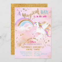 Sparkle Magical Unicorn Pegasus Birthday