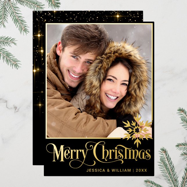 Sparkle Merry Christmas 2 PHOTO Greeting Gold (Creator Uploaded)