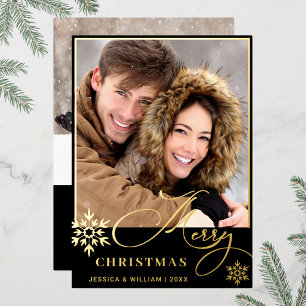 Sparkle Merry Christmas 2 PHOTO Greeting Gold