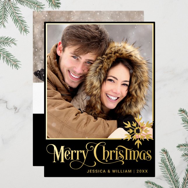 Sparkle Merry Christmas 2 PHOTO Greeting Gold (Creator Uploaded)