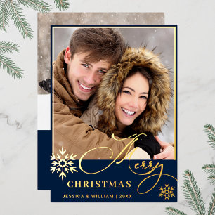 Sparkle Merry Christmas 2 PHOTO Greeting Gold