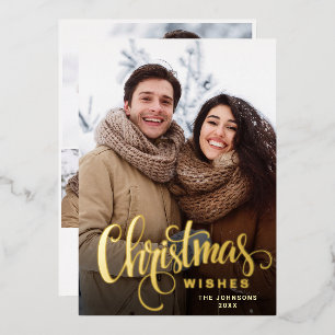 Sparkle Merry Christmas 4 PHOTO Greeting Gold