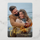 Sparkle Merry Christmas 4 PHOTO Greeting Gold