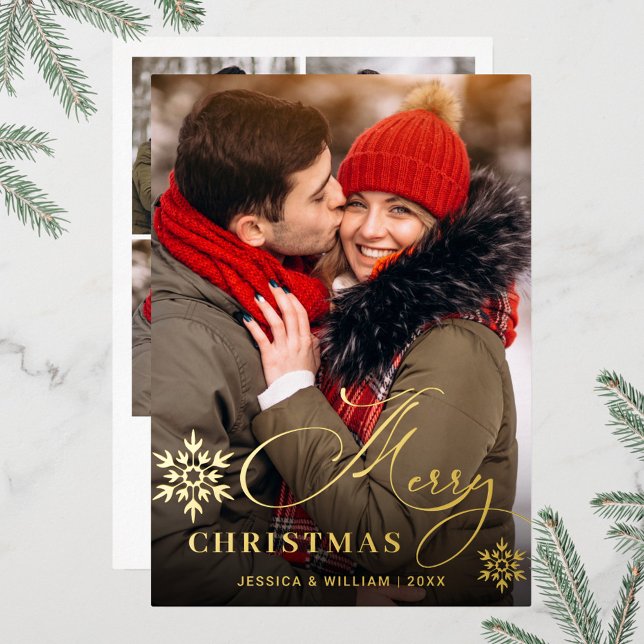Sparkle Merry Christmas 5 PHOTO Greeting Gold (Creator Uploaded)