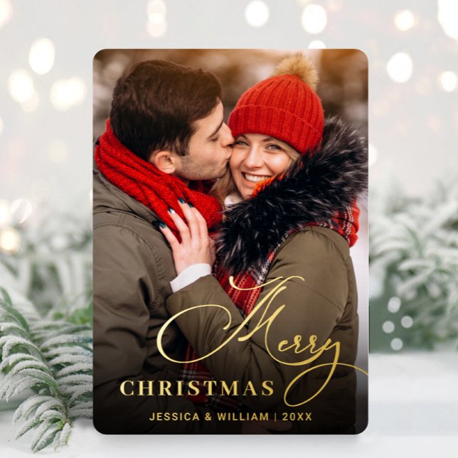 Sparkle Merry Christmas PHOTO Greeting Gold (Creator Uploaded)
