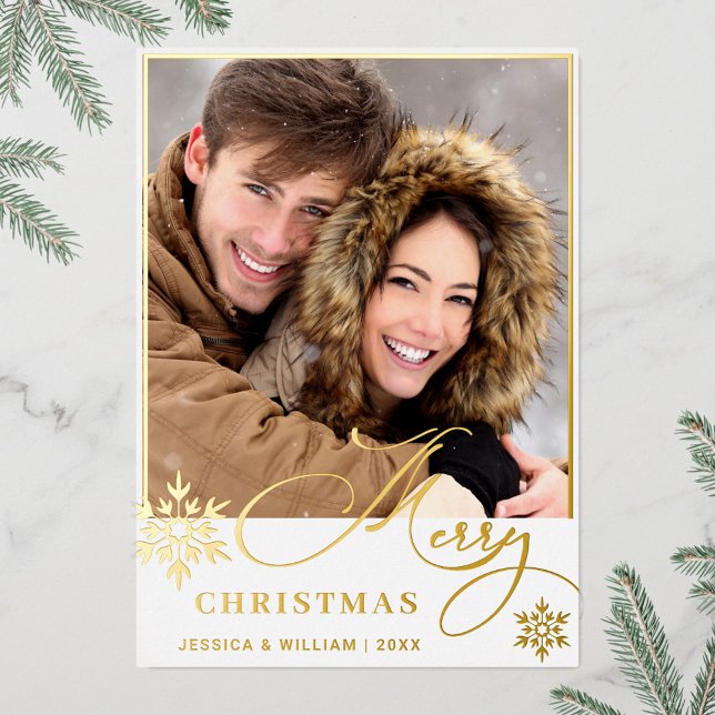 Sparkle Merry Christmas PHOTO Greeting Gold (Creator Uploaded)