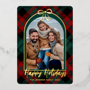 Sparkle Modern Christmas PHOTO Greeting Gold