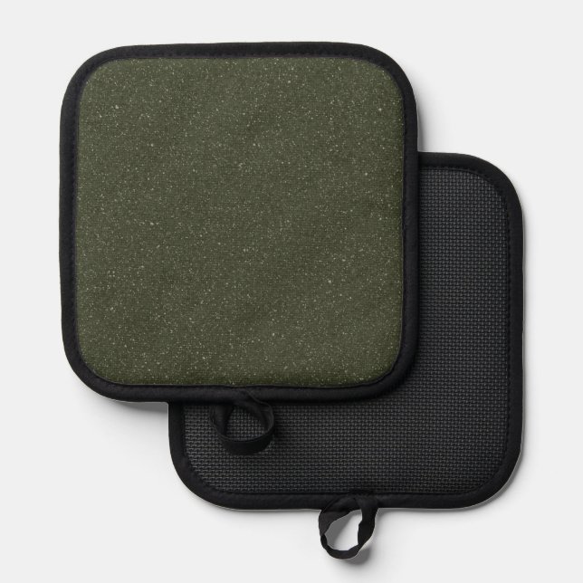 Sparkle Moss Green Pot Holder Pad – Customisable (Front/Back)