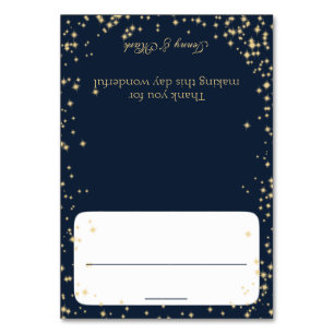Sparkle Navy Blue Seating Card