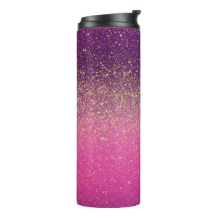 Sparkle Ombre Pattern Thermal Tumbler