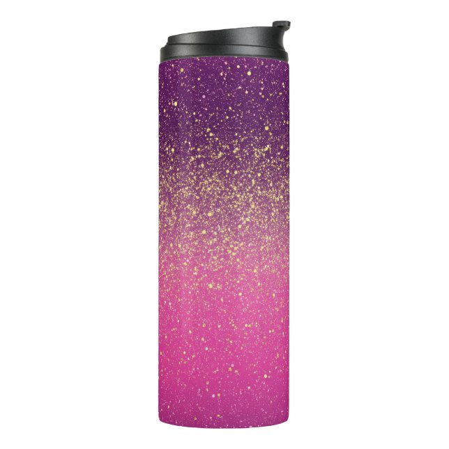 Sparkle Ombre Pattern  Thermal Tumbler (Rotated Left)