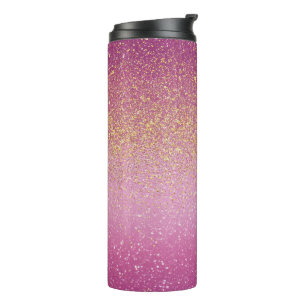 Sparkle Ombre Pattern Thermal Tumbler