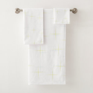 Sparkle Pattern On Navy Bath Towel Set