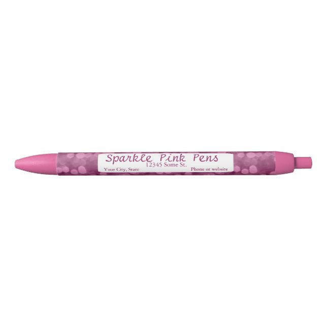Sparkle Pink Custom Pen (Front)