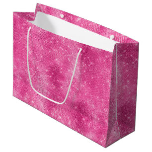 Sparkle Pink Glam Birthday Large Gift Bag
