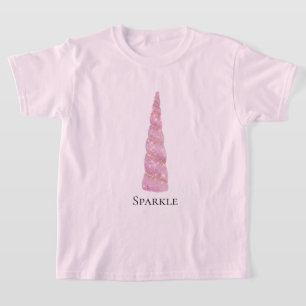 Sparkle Pink Gold Glam Unicorn  T-Shirt