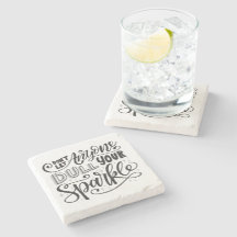 Sparkle Quote Coaster