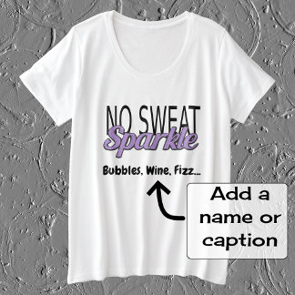 Sparkle quote glitter effect purple text plus size T-Shirt