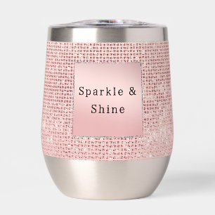 Sparkle Rose Gold Glam Brown Glitter