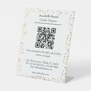 Sparkle Scan QR code to Business Pedestal Sign