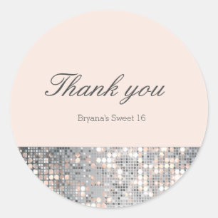 Sparkle Sequins Glamour Wedding Favour Stickers