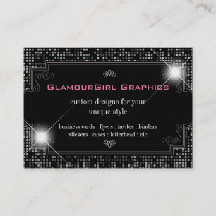 Sparkle & Shine Black Tile : Business Card