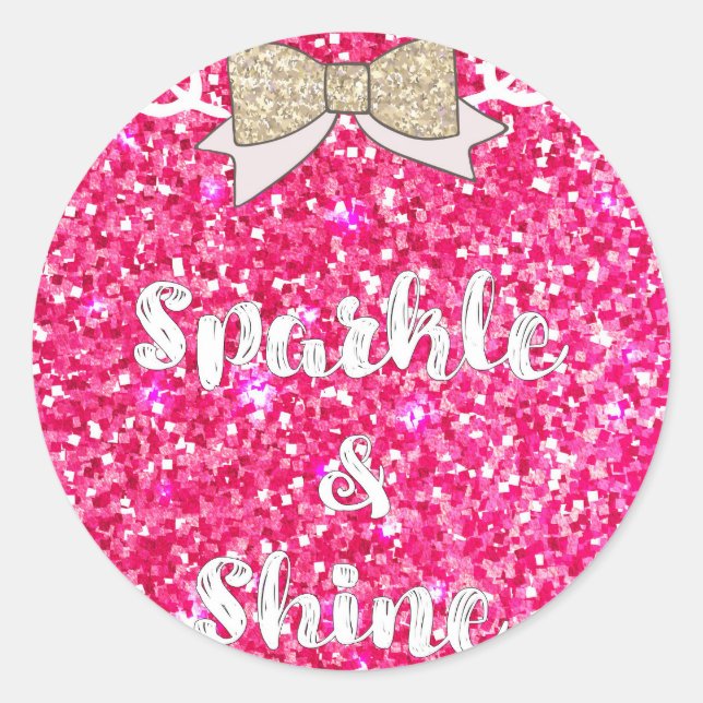 Sparkle & Shine Classic Round Sticker (Front)