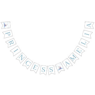 Sparkle Silver Frozen Kingdom Castle 1st Birthday Bunting