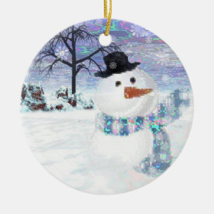 Sparkle Snowman Keepsake Ornament