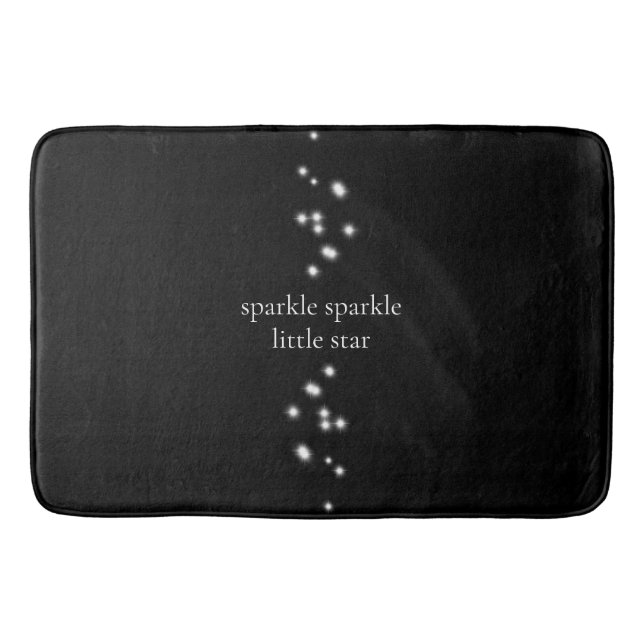 Sparkle Sparkle Little Star Black Starlight Bath Mat (Front)