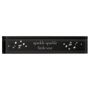 Sparkle Sparkle Little Star Black Starlight Nameplate