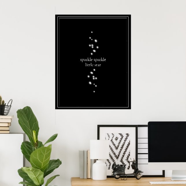 Sparkle Sparkle Little Star Black Starlight Poster (Home Office)
