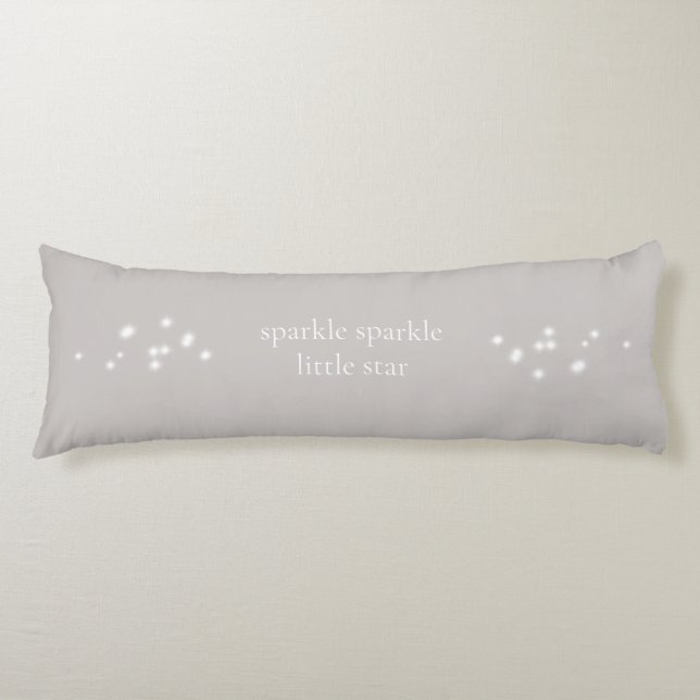 Sparkle Sparkle Little Star Silver Grey Starlight Body Cushion (Front)