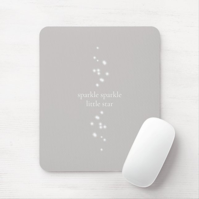Sparkle Sparkle Little Star Silver Grey Starlight Mouse Pad (With Mouse)