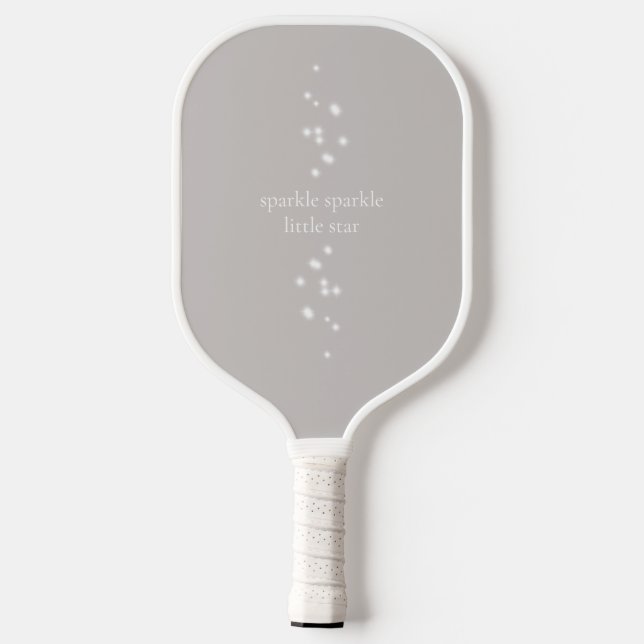 Sparkle Sparkle Little Star Silver Grey Starlight Pickleball Paddle (Back)