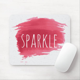 SPARKLE Text On Red Paint Mouse Pad