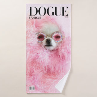 Sparkle The Tiny Chi | Dog Lover Custom Dogue Bath Towel