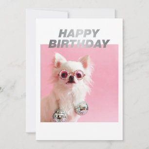 Sparkle The Tiny Chi Happy Birthday Party Animal Card