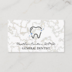 Sparkle Tooth Marble Business Card